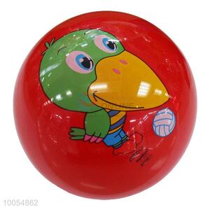 High Quality 9 Inch Red PVC Inflatable Beach Ball with the Pattern of Crow