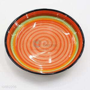 Good quality stripe pattern ceramic fruit plate