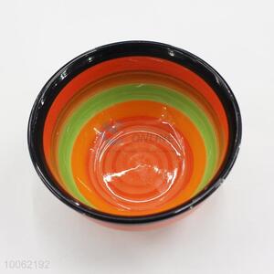 Colorful stripe pattern ceramic bowl/salad bowl