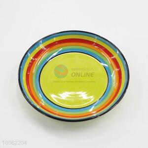 Wholesale stripe pattern ceramic fruit plate