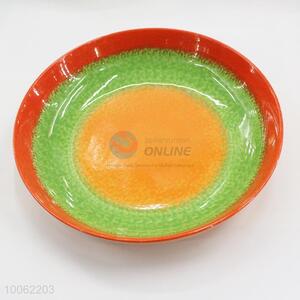 Stripe pattern ceramic fruit plate