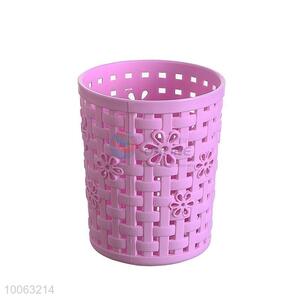 Plastic purple hollow pen container