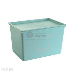 Hot sale smile face pattern 21L  blue storage box