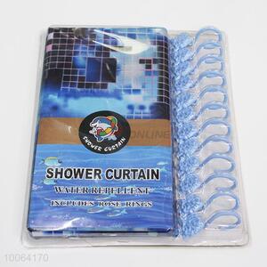 High Quality Blue Samll Check Dacron Shower <em>Curtain</em>