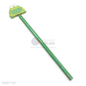 Wholesale wooden pencil with frog shape engrave craft