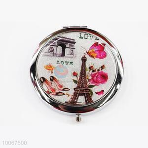 Wholesale Round Foldable Pocket Mirror with Metal Border