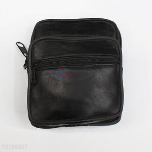 Faux sheepskin leather zipper coin pocket purse
