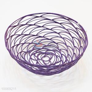 Purple deep hollow iron wire fruit basket