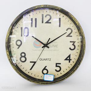 Antiqued round plastic wall clock