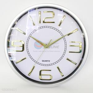 White round plastic wall clock