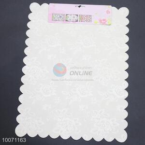 Wholesale White Rectangle Lace Placemat Printed Fancy Cloth