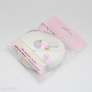 Low price soft round white powder puff