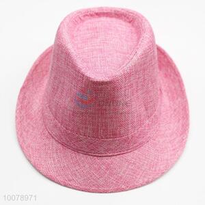 Wholesale pink sun hat fedora plain beach hat