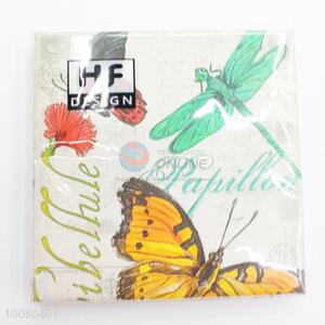 Butterfly Printed Paper Napkins for Birthday Decoration