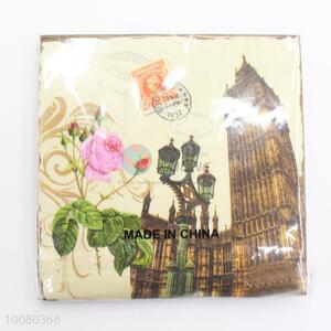Vintage Bell Tower Printed Paper Napkins Festive & Party Tissue