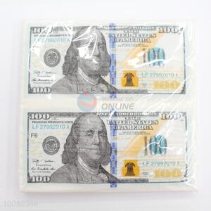 Dollar Printed Disposable Eco-friendly Double-ply Paper Napkins