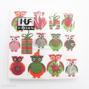Cartoon Owl Eco-friendly Double-ply Paper Napkins