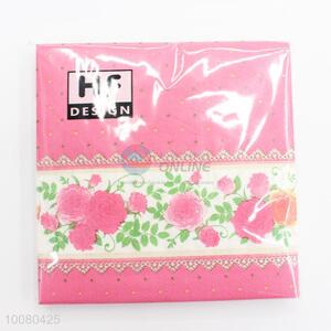 Pink Flower Eco-friendly Double-ply Paper Napkins