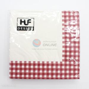 White Plaid Placemats for Party Decoration