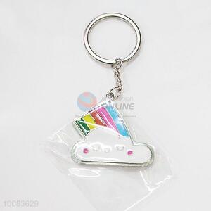 China Factory Cloud&Rainbow Shaped Zine-alloy Metal Key Chain/Key Ring