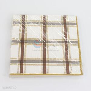 China Factory Eco-friendly Paper Napkin/Tissue with Gird Pattern