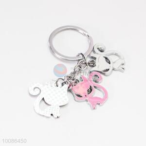 Cute Cat Zine Alloy Metal Key Chain/Key Ring