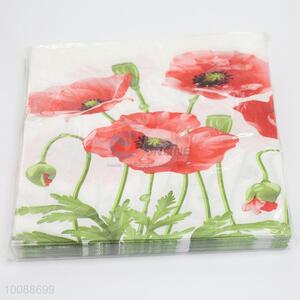 Personalized lotus printed paper napkins