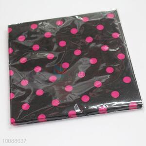 Black Dots Printed Napkin and Cutlery Paper Pocket