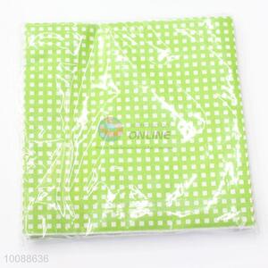 High quality green printed folding paper napkin