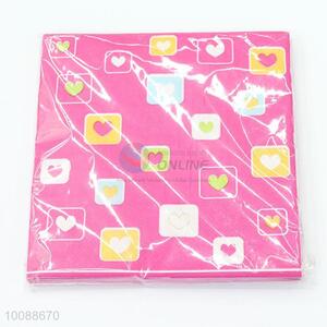 Trendy pink printed paper napkin,facial tissue