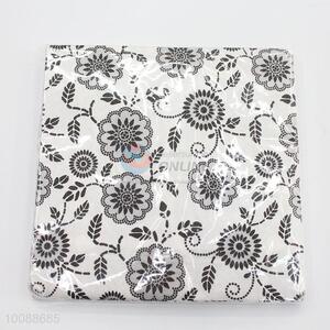Cool design black flower paper printed napkin
