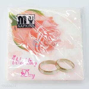 Printed paper dinner napkin for wedding party