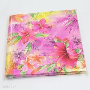 Lily design printed paper napkin for party