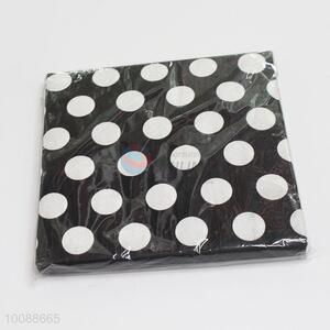 High quality reusable dots printed black napkin