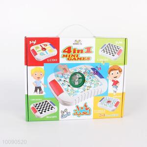 4 in 1 mini games draughts snakes & ladders ludo chess board