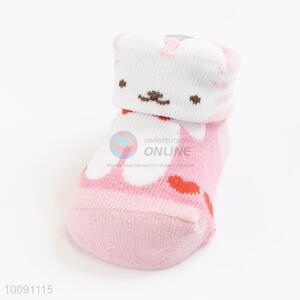Rabbit Pink Cotton Baby Sock/ Soft Baby Socks