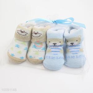 2 Pairs Anti Slip Cotton Baby Sock/ Soft Baby Socks