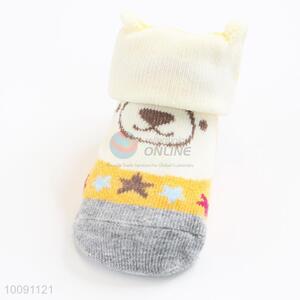 Cute Bear Anti Slip Cotton Baby Sock/ Soft Baby Socks