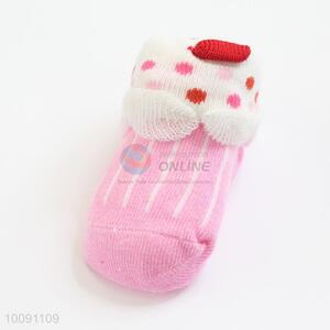 Pink Cotton Baby Sock/ Soft Baby Socks