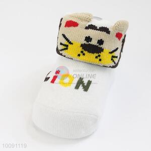 Tiger White Cotton Baby Sock/ Soft Baby Socks