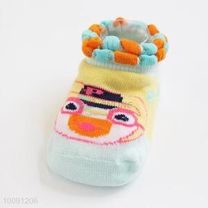 Anti Slip Green Cotton Baby Sock/ Soft Baby Socks