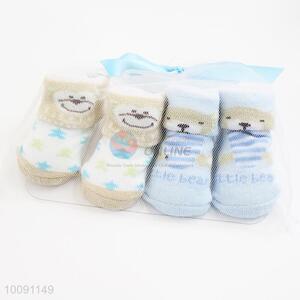 2 Pairs Anti Slip Cotton Baby Sock/ Soft Baby Socks
