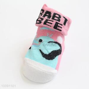 Cartoon Pattern Anti Slip Cotton Baby Sock/ Soft Baby Socks