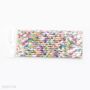 Colorful Paper Straws Set In OPP Bag
