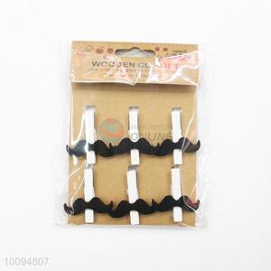 Mini Mustache Shape Wood Clip for DIY Decoration