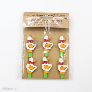 Mini size duck shape wooden clips pegs pins