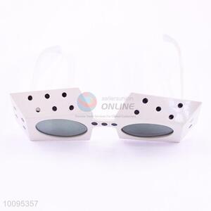 Unique design party dance white cosplay plastic eyeglass