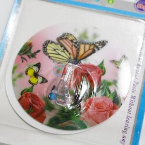 Popular Waterproof Adhesive Removable Magic Hook with Flowers&Butterflies Pattern