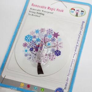 Popular Purple&Blue Tree Printed Removable Waterproof Magic Plastic Hook