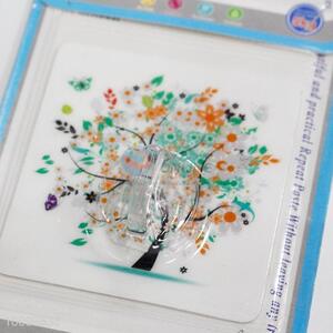 Wholesale Cheap Colorful Tree Printed Removable Waterproof Magic Plastic Hook